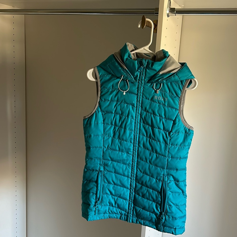 Roxy Small Teal Blue Insulated Vest